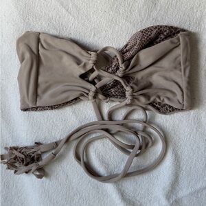 Acacia Swimwear Taupe Bandeau